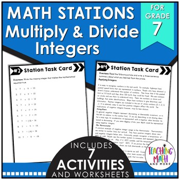 Math Stations: Multiplying & Dividing Integers