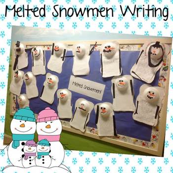 Melting snowman writing activity