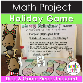 Middle School Math Holiday Game Project {Reindeer Games}