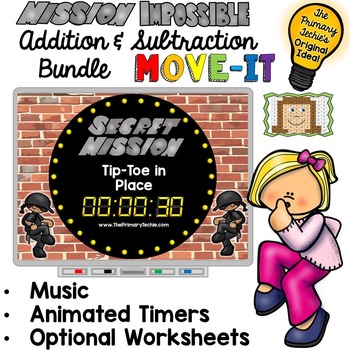 Mission Impossible Math MOVE IT! Addition and Subtraction Bundle
