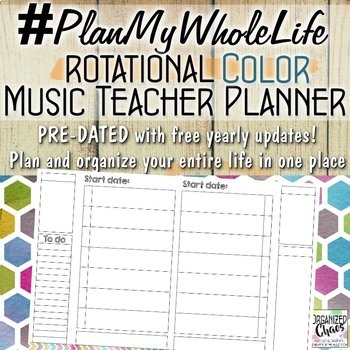 Music Teacher Entire Life Planner and Organization Binder: