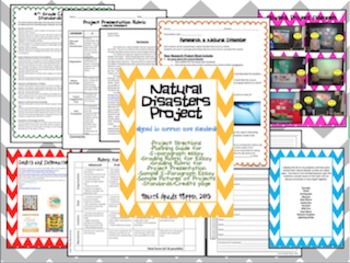 Natural Disasters Project Editable Nonfiction Writing Task