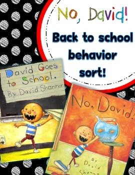 No, David!  Back to School Behavior Sort