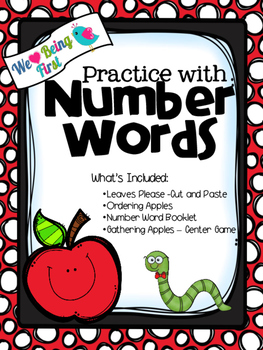 Number Word Practice with Apples