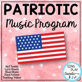 Patriotic Music Program or Readers Theater with Script, So