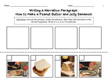 Peanut Butter and Jelly Sequence Paragraph
