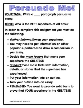 Persuasive essay topics for middle school students