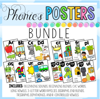Phonics Posters and Cards Growing BUNDLE