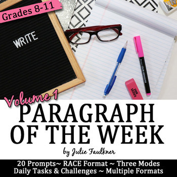 Paragraph of the Week, Text-Based Prompts for a Semester, Writer's Notebooks, #1