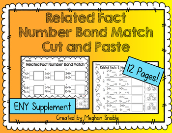 Related Fact Number Bond Cut and Paste: Engage New York Supplement, created by Meghan Snable. Available on TpT.
