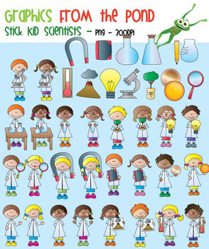 Scientist Stick Kids - Clipart for Teaching by Graphics From the Pond ...