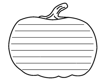 Simple Pumpkin Writing Template by A Teacher #39 s Light Teachers Pay