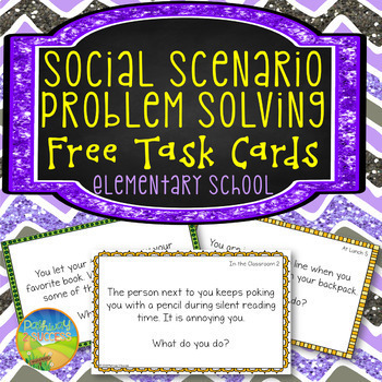 Social Problem Solving Task Cards FREE Sampler