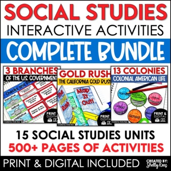 Social Studies Interactive Notebooks, Mini Units, and Activities Mega Bundle