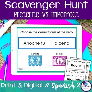 Spanish Scavenger Hunt - Preterite vs Imperfect