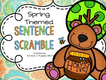 Spring Themed Sentence Scramble {FREEBIE}