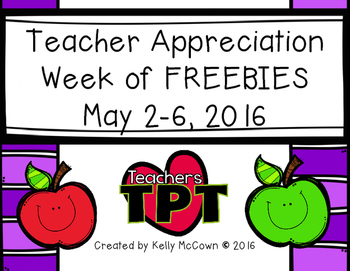 Teacher Appreciation Week of FREEBIES