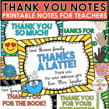 Thank-You Notes from Teachers to Students or Families