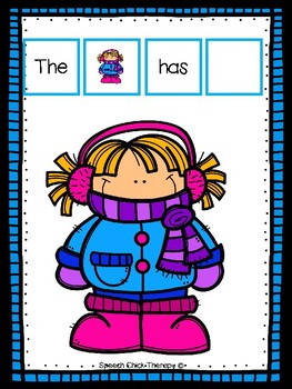 The Girl Has... Winter Clothing Activity for speech therapy