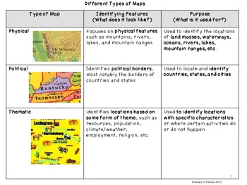 Using Physical, Political, and Thematic Maps by James Hamm | Teachers ...