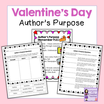 Valentine's Day Writing with Candy Hearts/Author's Purpose