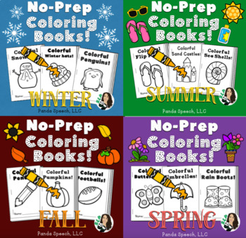 YEAR ROUND Basic Concepts Coloring Books: NO PREP!